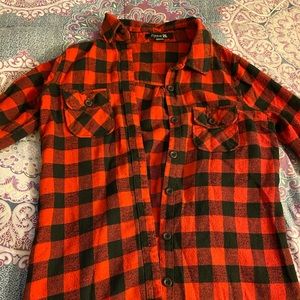 Red and black checkered flannel